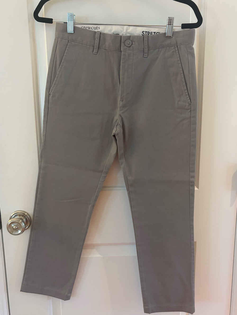 J. Crew Crewcuts Boys' Gray Stretch Chino Pants Size 14